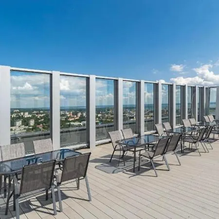 Lägenhet Hanza Tower Family With Sauna & Jacuzii & Pool & Spa *
